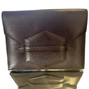 Hermes Brown Faco Leder Clutch