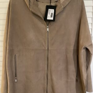 REPEAT taupe suede jacket size 14